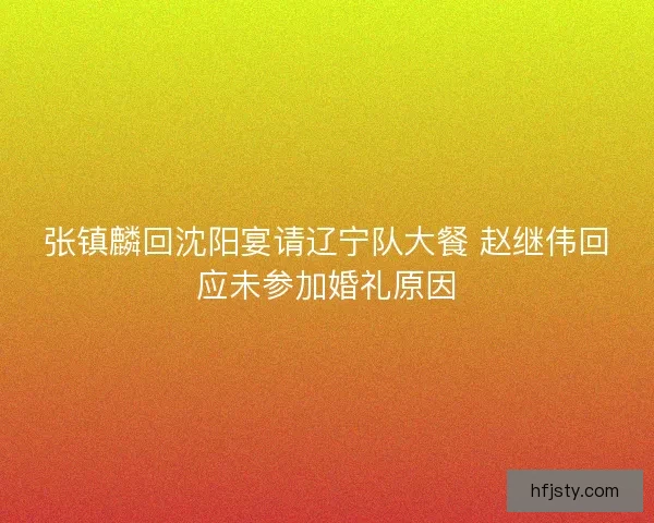 张镇麟回沈阳宴请辽宁队大餐 赵继伟回应未参加婚礼原因 张镇麟回沈阳宴请辽宁队大餐 赵继伟回应未参加婚礼原因